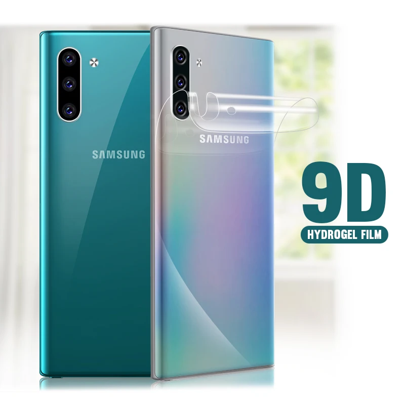 Передняя и задняя 9D Гидрогелевая пленка для Samsung Galaxy Note 10Plus Защита экрана 10 Note10 Pro