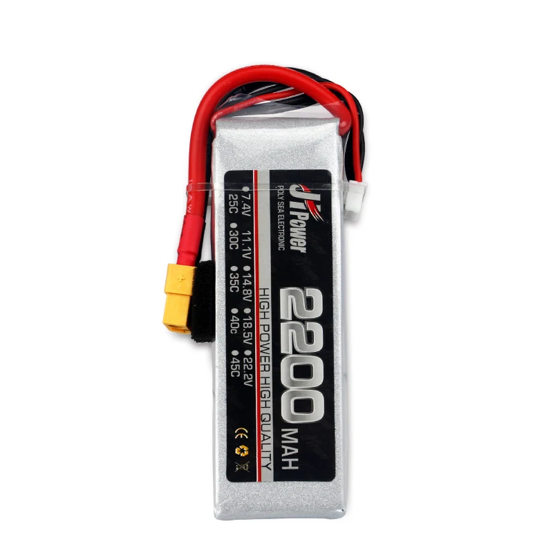 JH-bater&iacute;a Lipo para helic&oacute;ptero a control remoto, pila de 2200mAh, 75C, 3S, 11,1 V, para Dron, avi&oacute;n, coche, barco, piezas de coche a control remoto-2