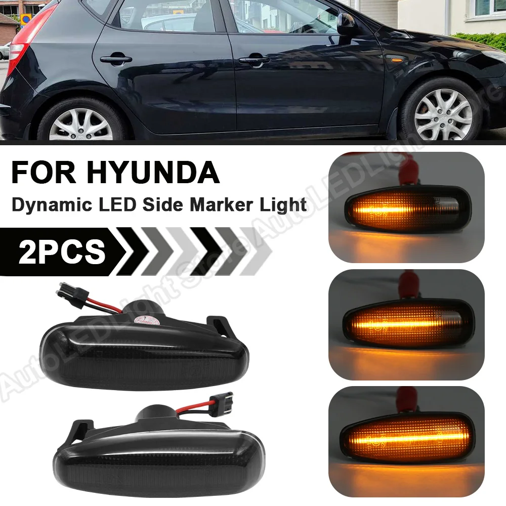 

For Kia Pro cee'd Estate Rio III Hatchback Saloon Hyunda i30 Azera Elantra Avante Dynamic LED Side Marker Light Turn Signal Lamp