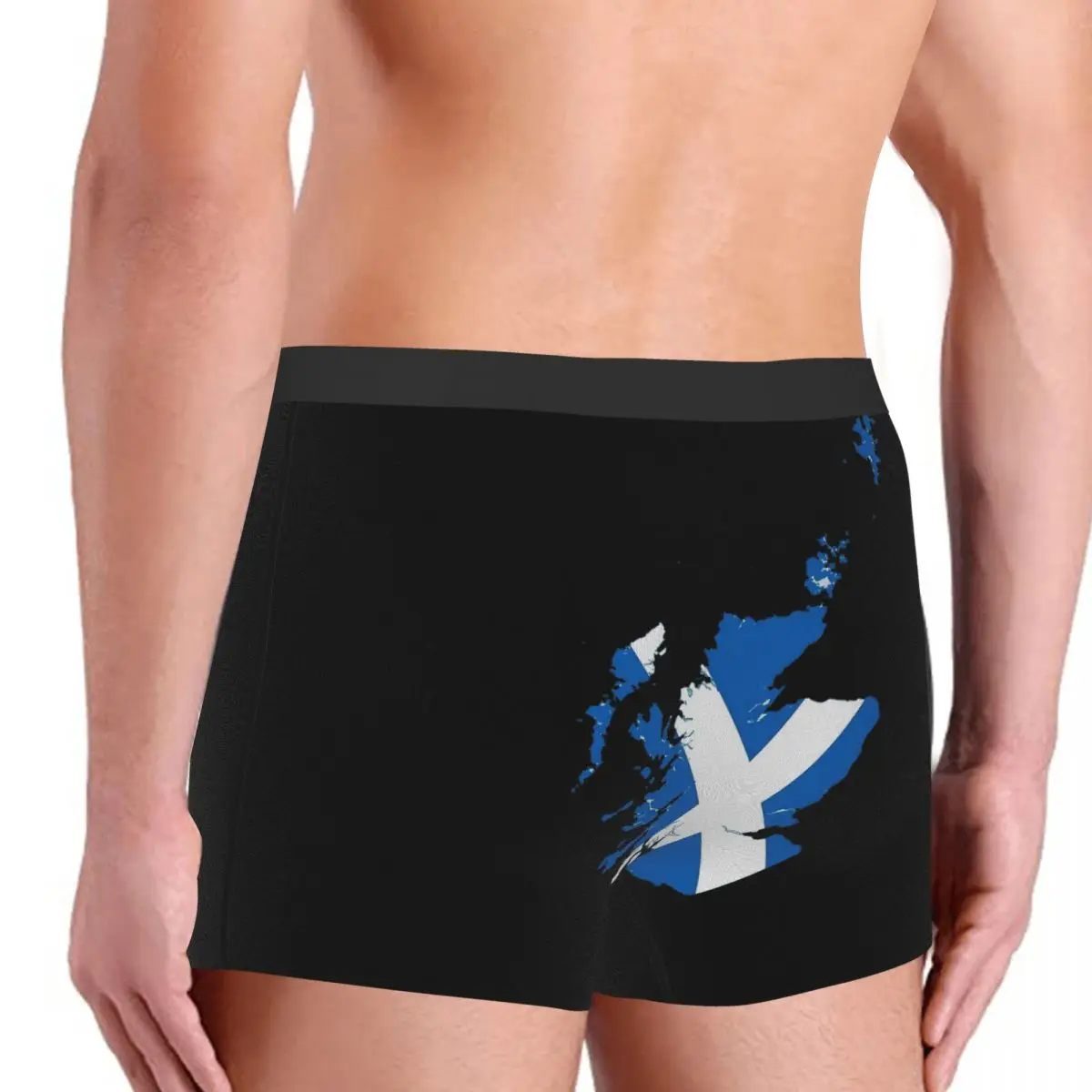 Flag Map Of Scotland Lightweight Men's Boxer Briefs R301 Funny Novelty elastic pants for men