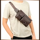 Новая модная мужская кожаная нагрудная Сумка-слинг, ранец, сумка на плечо, кошелек, кожаная нагрудная Сумка-слинг, сумка на ремне