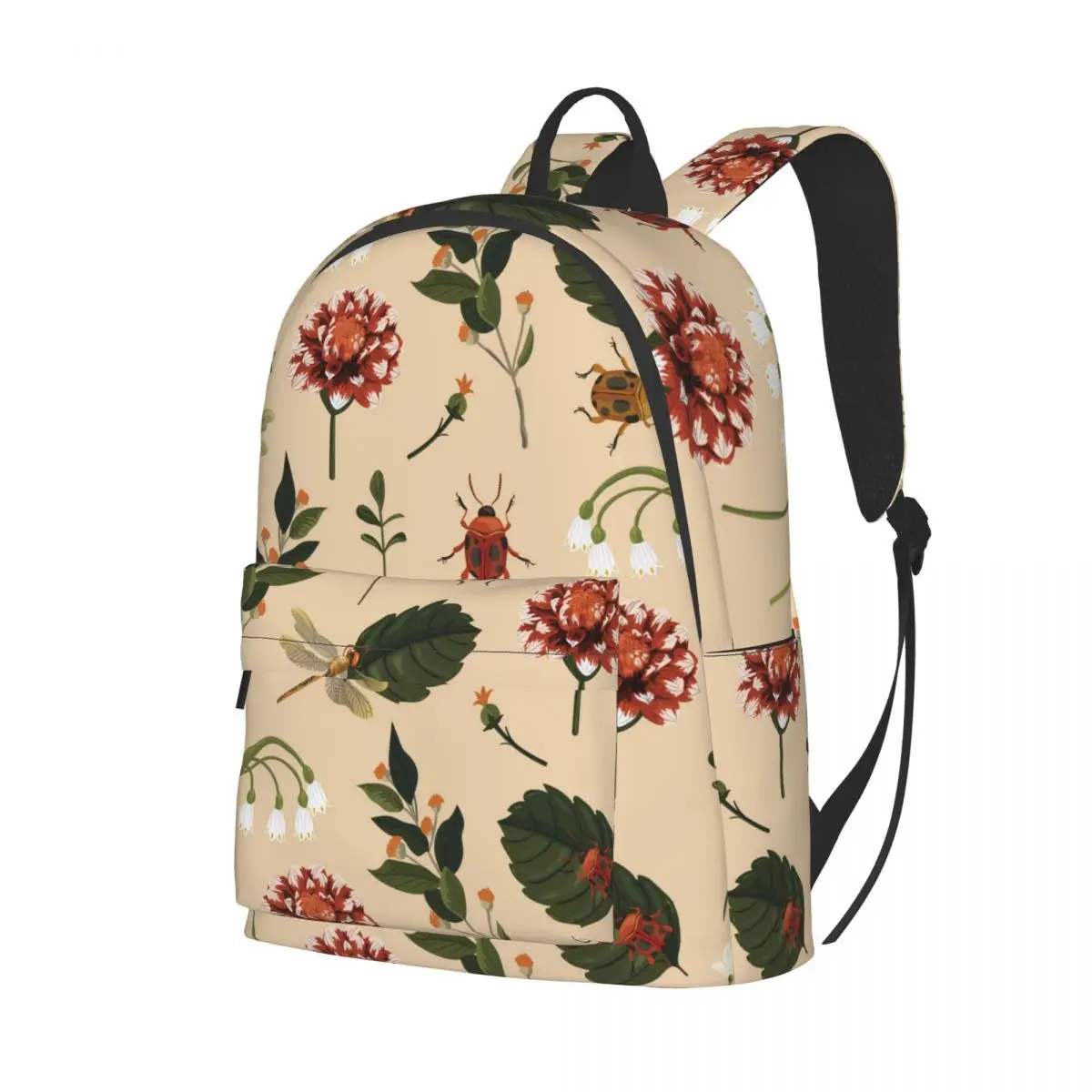 

Backpack Schoolbag for Teenager Girls Boys Vintage Botanical Bag Student Book Pack