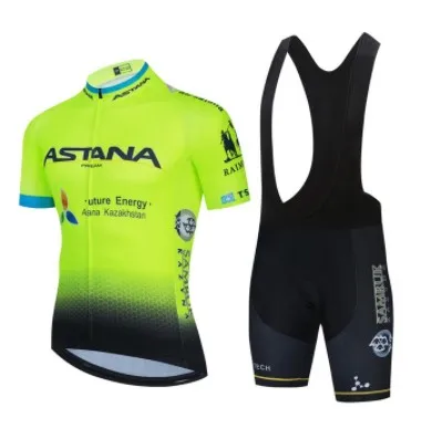 

Team ASTANA Cycling Jersey 2021 Men's Short Jersey ropa ciclismo hombre ciclismo Cycling Clothes Set Bike Wear 9D Gel Pad