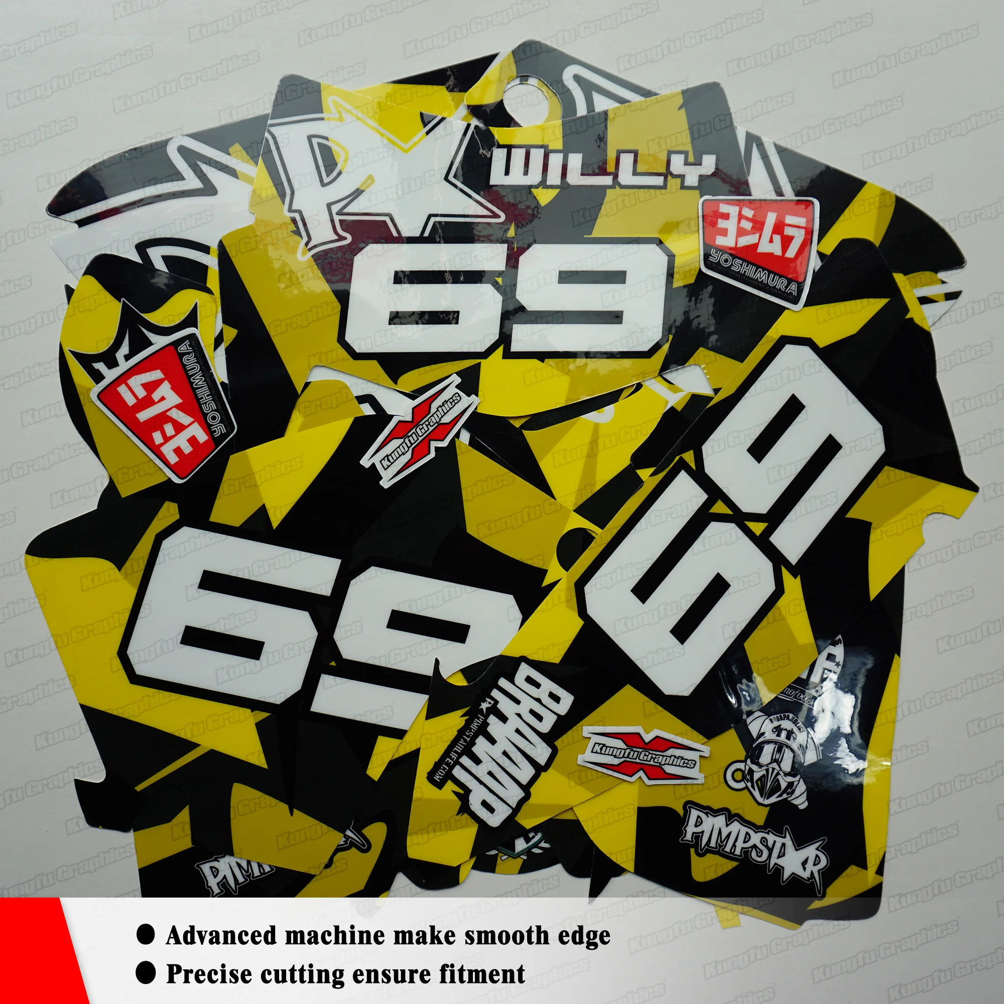 KUNGFU GRAPHICS Waterproof Stickers Motorcycle Decals for Sur-Ron Light Bee X/S Electric Bike (Style no. SRX17N007-KO) | Автомобили и