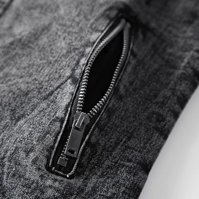 Мужская джинсовая куртка черная синяя однотонная винтажная куртка-бомбер на