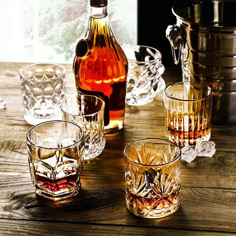 4PCS Fashion Whiskey Glasses Scotch Whisky Bourbon Cocktails RUM Durable | Дом и сад