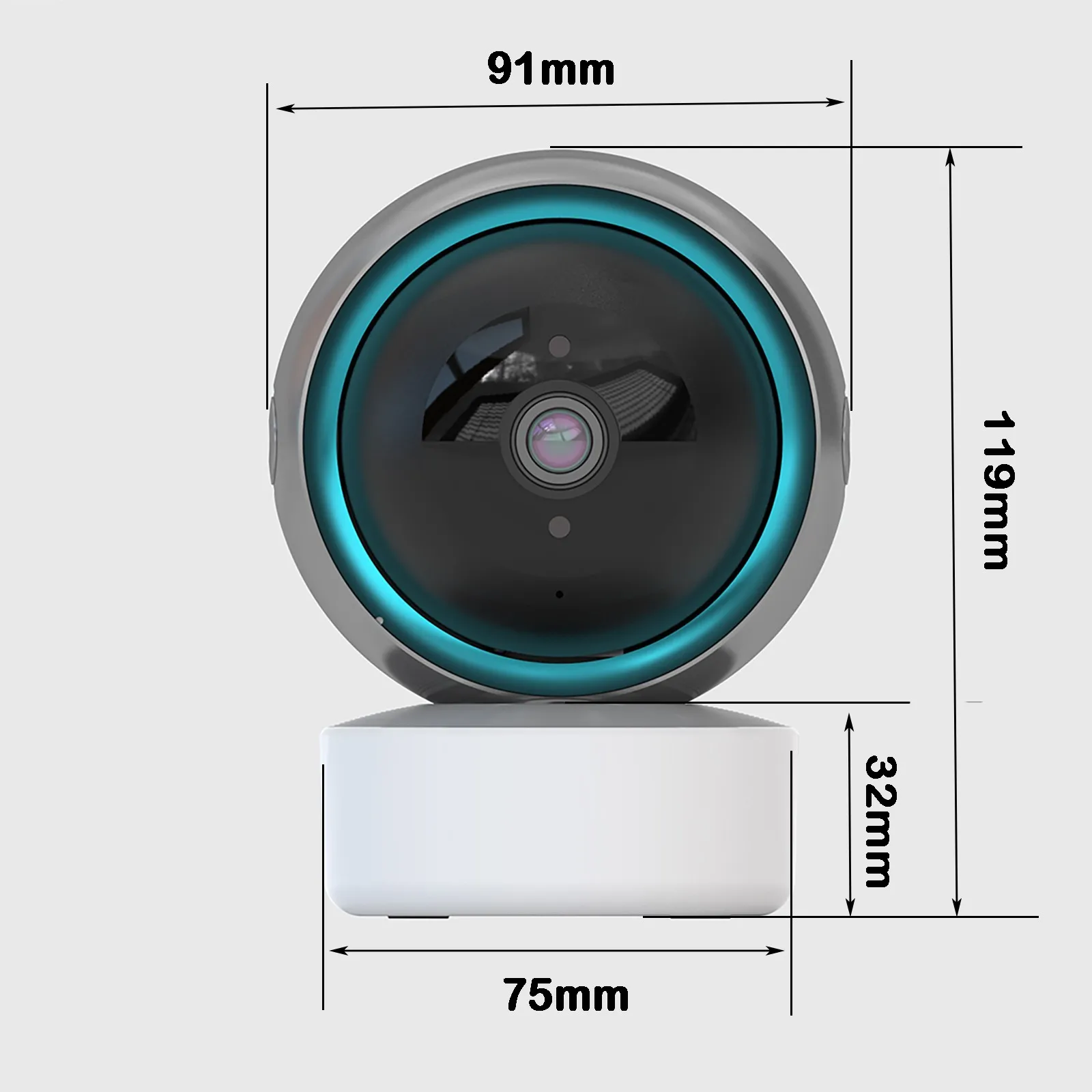 

1080P Wireless WIFI Two-way Voice Home Night Vision Shaking Head Smart Web Camera Monitor Home Security DVR Camera