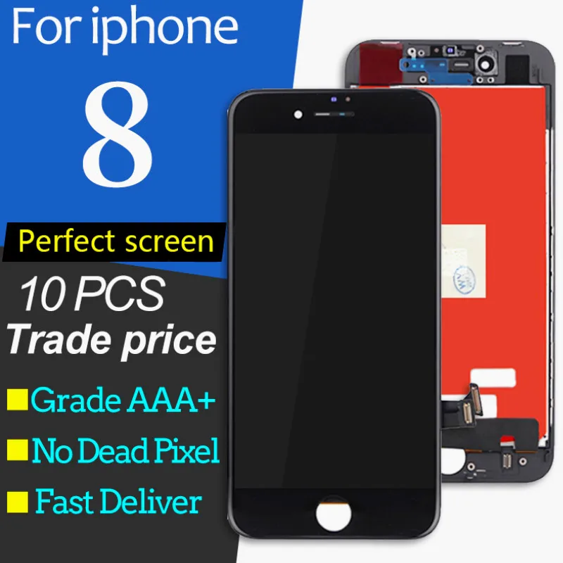 10 шт./лот ЖК дисплей для iPhone 8 сенсорный экран дигитайзер в сборе Ремонт Замена 3D