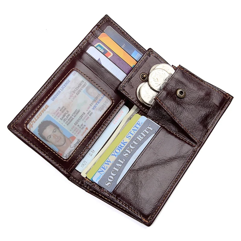 JMD Real Cow Leather RFID Blocking Short Wallet Men's Card Holder Credit Protect R-8122Q | Багаж и сумки