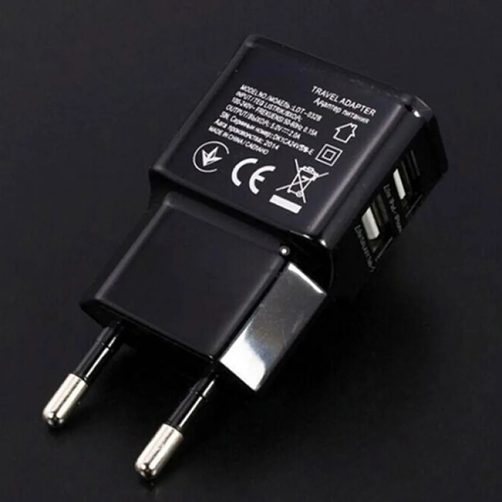 Dual USB Автомобильное зарядное устройство 5V 2A быстрой зарядки Дорожная штепсельная