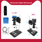 Новый Цифровые микроскопы для пайки 21MP 1080P HD электронный микроскоп для телефона для ремонта часов SMDSMT + металлическая основа