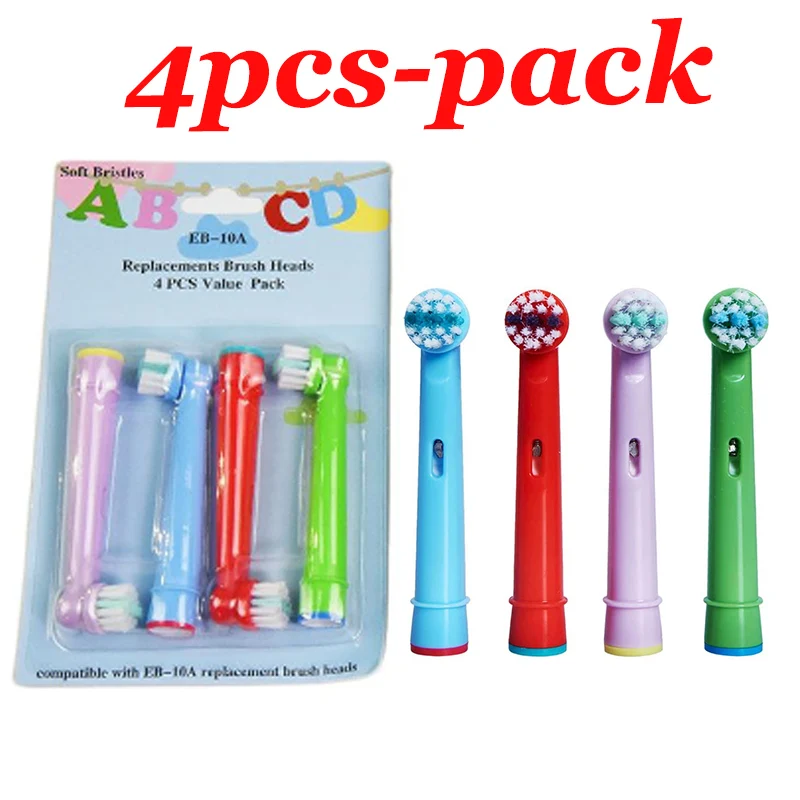 Cabezales de cepillo de dientes Dental para niños, repuesto de 4 colores...