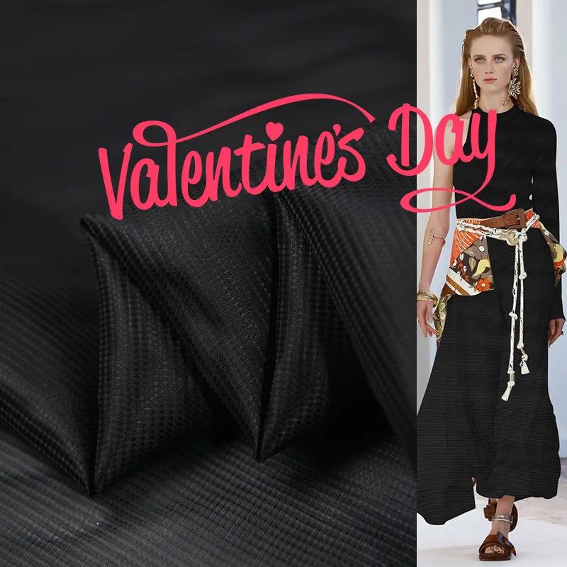 Черный чистый шелк органза ткань мода жаккард 100% 135 см ширина SOZ184 | Дом и сад