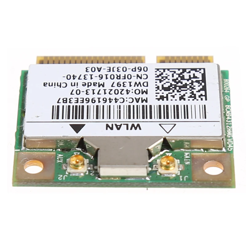 

2021 New 54M Wireless Wifi Mini PCI-E Card For Dell DW1397 0KW770 Broadcom BCM94312HMG2L