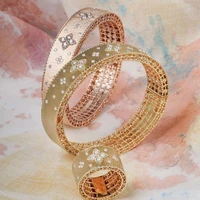 godki trend dubai cz bangle ring set for women wedding party baguette cut zirconia african bridal jewelry sets boho