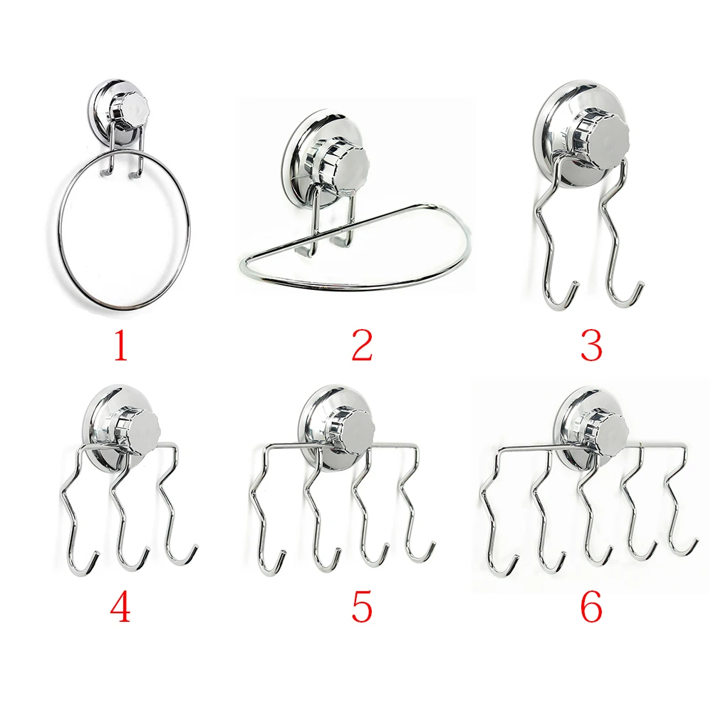 

Towel Ring Kitchen Suction Cup Bathroom Chrome No-Drilling Holder Hardware Stainless Steel Accessory Wall Mounted
