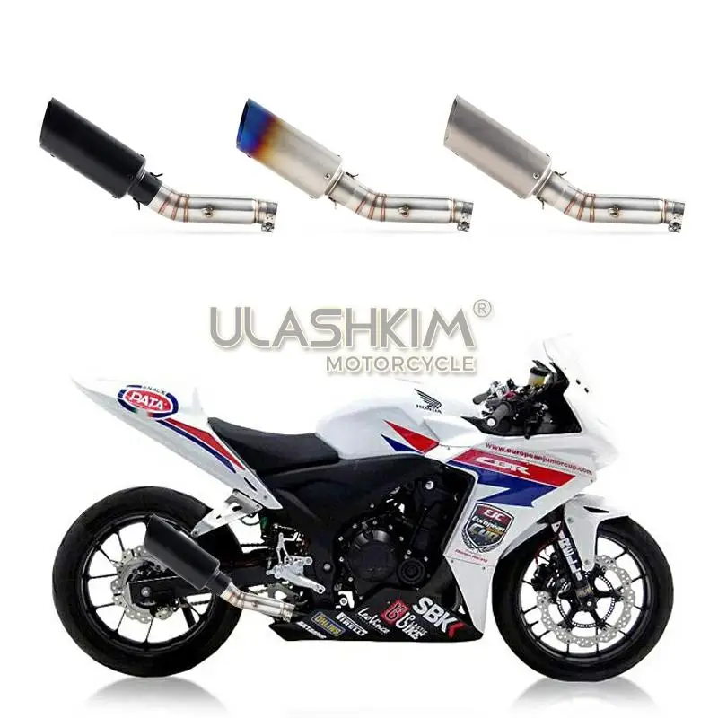 Выхлопная труба глушителя мотоцикла средняя без шнуровки для HONDA CBR400 CB500R CBR500R 2013