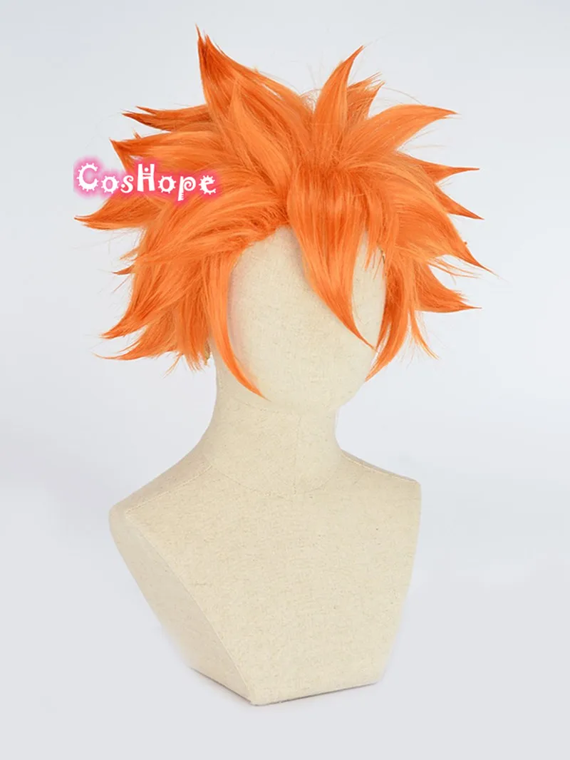 Парик для косплея Haikyuu Hinata Shoyo мужчин термостойкие синтетические короткие волосы