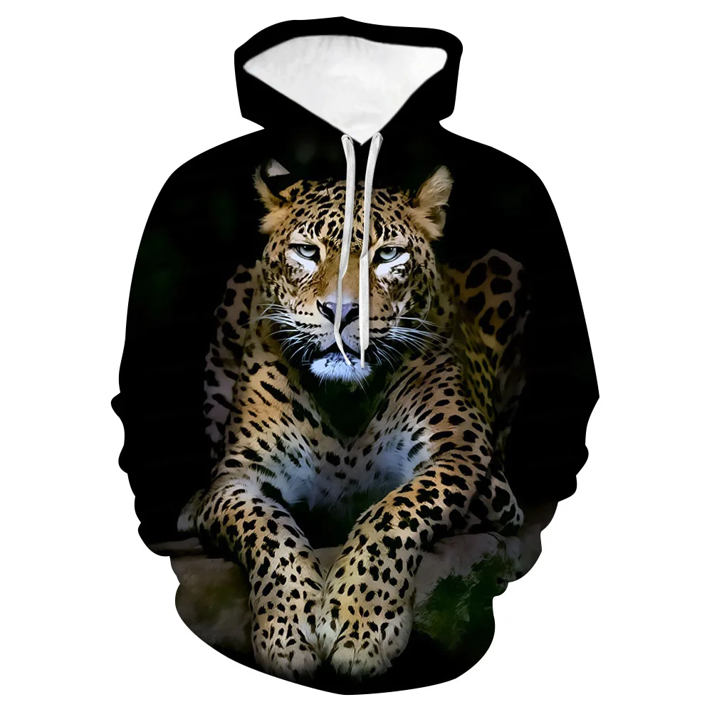 

2021 Fashion Cool Design Leopard Hoodies Men/women Hot Streetwear Harajuku Hoody Ferocious Animal 3D Print Casual Hooded Clothes