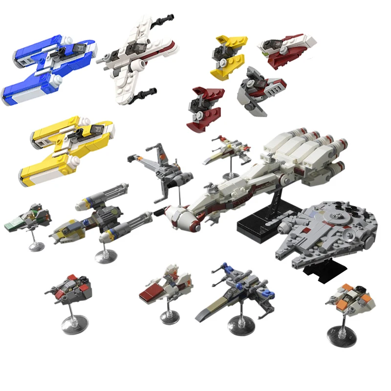 

MOC Mini Republic Battle Fighter Building Blocks Kit For Space Wars Frigate Tank Plane Bricks Model Assemble Toys For Kid Gifts