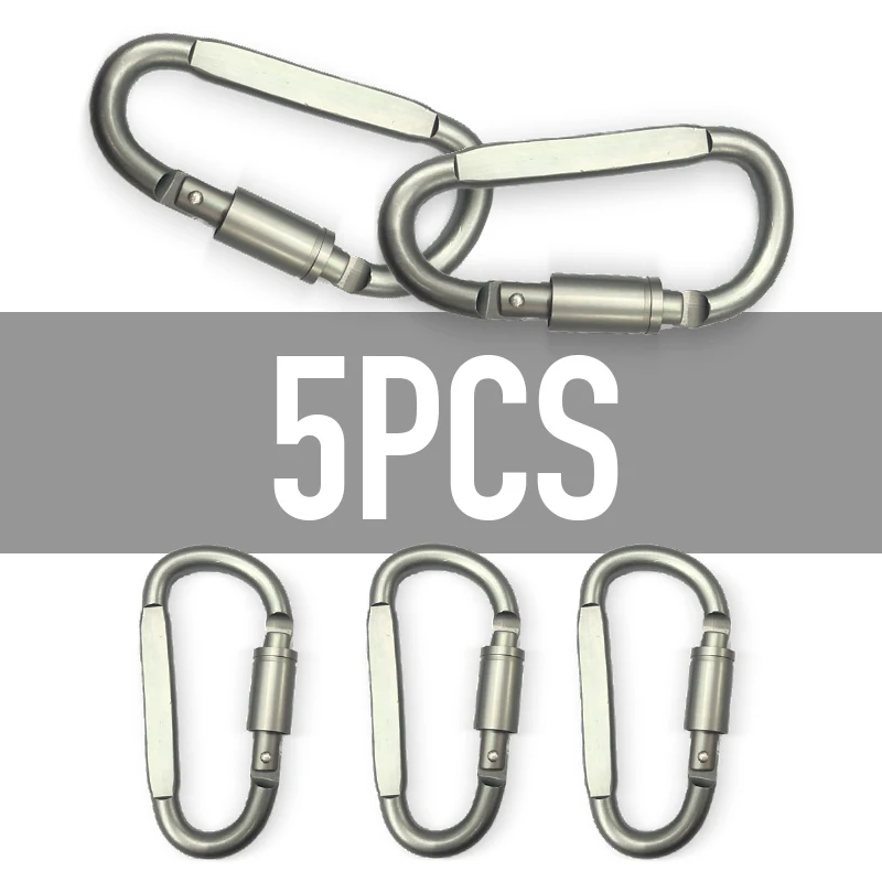 5 шт. D кольцо клип брелок висячая защелка застежка алюминиевый карабин лагерный