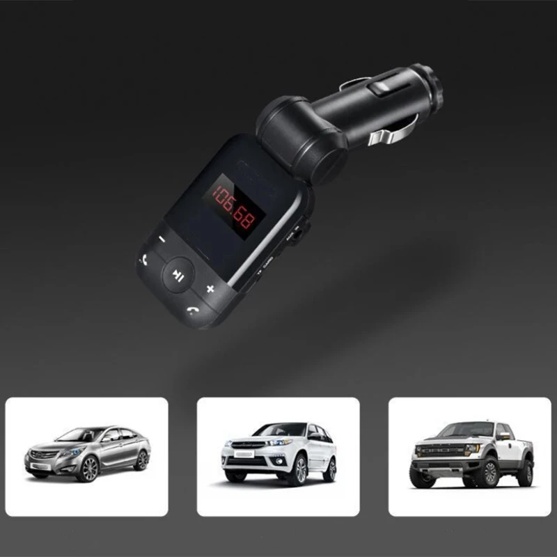 Car MP3 Bluetooth handsfree Support 2ADP charger Music speakerphone FM transmitter | Электроника