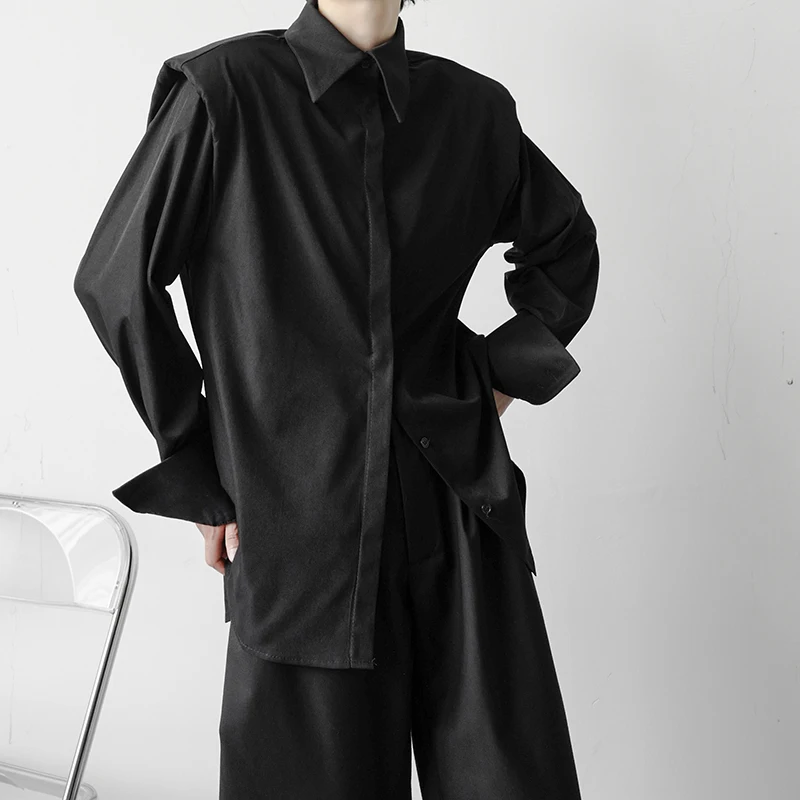 

2021 Men's Shirts Korean Fashion Loose Casual Long Sleeve Office Dress Shirt Man Harajuku Streetwear Vintage Shirts Tops Male