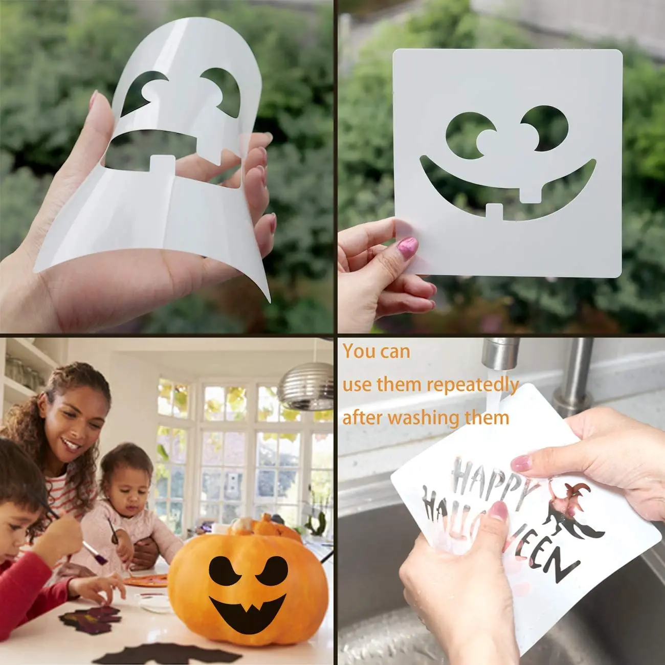 Детские игрушки для рисования на Хэллоуин строительные шаблоны 27 шт. тыква лица