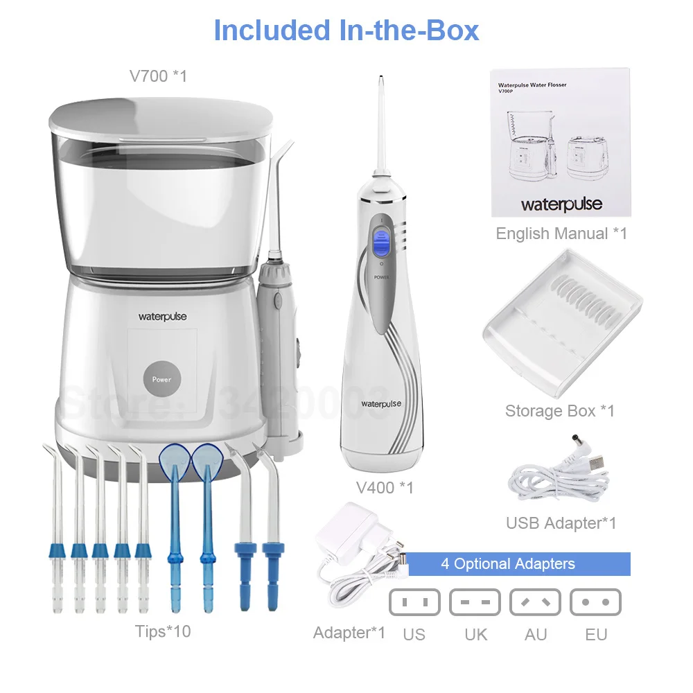 Ирригатор для полости рта Waterpulse V700 и V400 портативный ирригатор 1000 мл 9