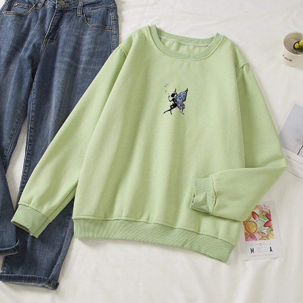 Cute Jackets Women Hoodies Ladies Harajuku Aesthetic 90s Sweatshirts Ulzzang Graphic Butterfly Printed Casual Femmes Sweetshirts