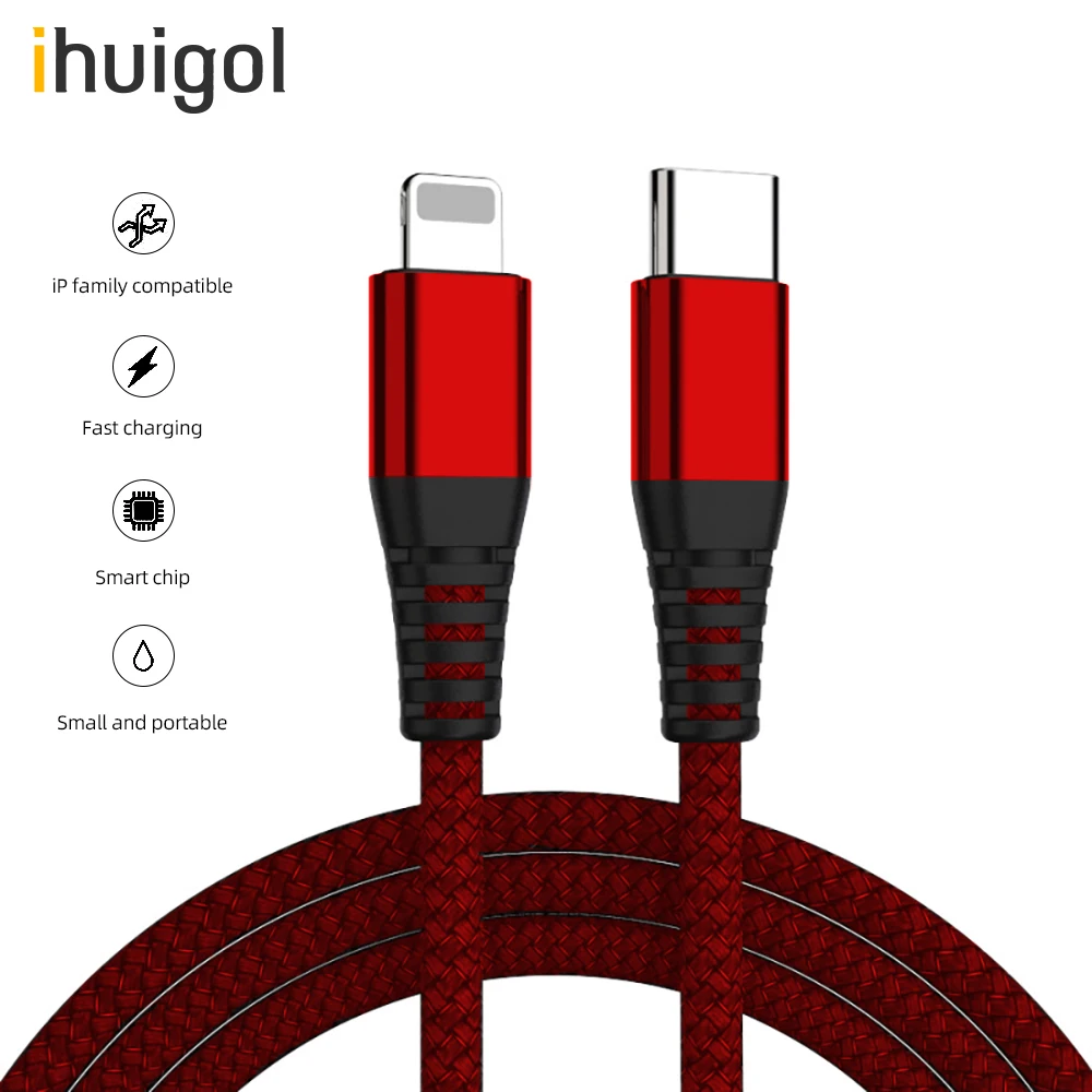 Ihuigol Тип c освещение USB кабель 8 Pin C для быстрой зарядки и синхронизации данных