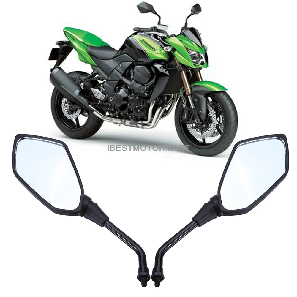 Боковые зеркала заднего вида для Kawasaki Z1000 Z750 2004 2005-2011, ER6B ER-6N ER6N 2006-2010, ZRX1200 2001-2008, ZRX1100 1997-2000
