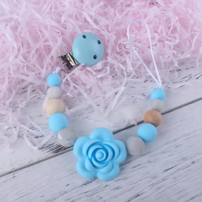 Безопасный силиконовый Прорезыватель для зубов зажимы соски цепь новорожденных