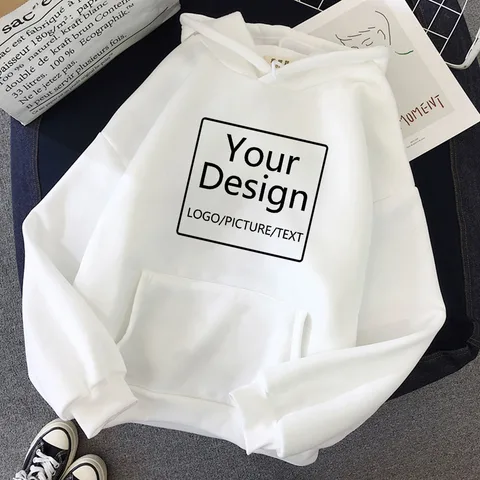 Women Custom Hoodie Customize Logo Personalized Hoodie Free Shipping Customized Print Text DIY Hoodie Drop Shipping Sweatshirts