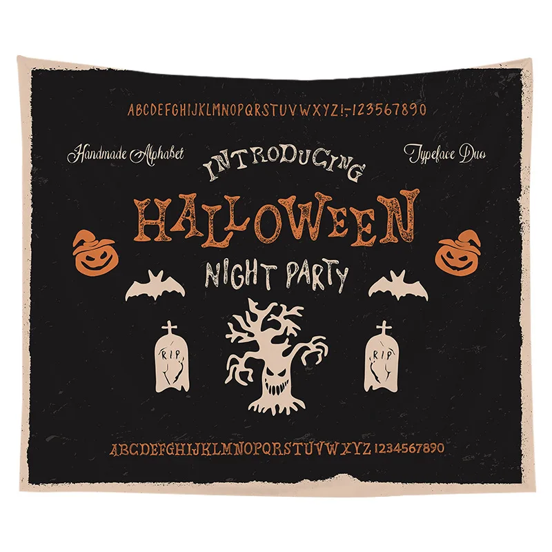 

2021 Halloween Ghost Skeleton Bone Tapestry Wall Hanging Wall Blanket European and American Ins Tapestry Home Decoration Cloth