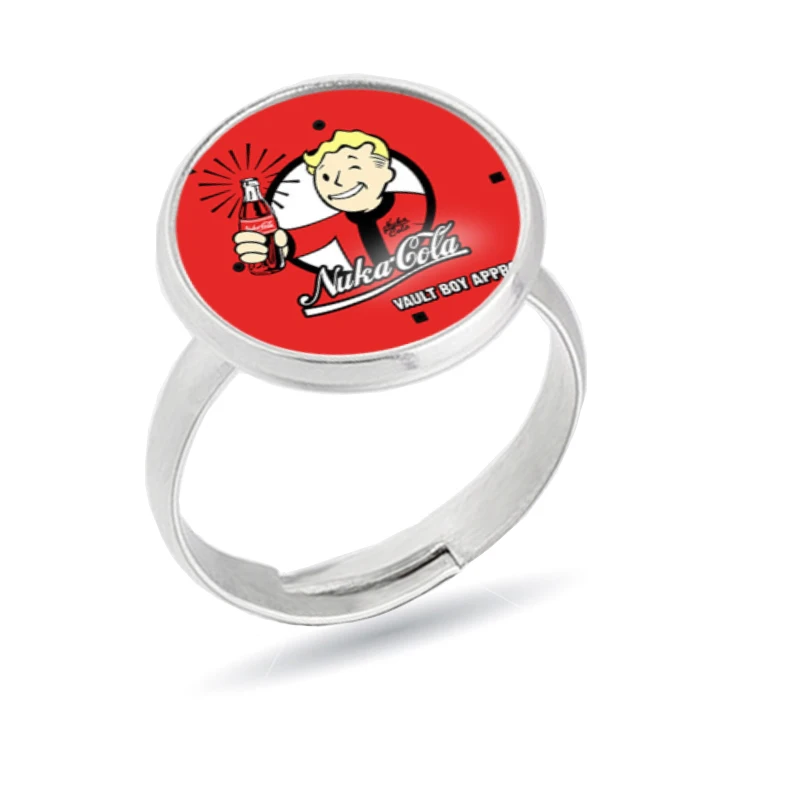 New Fallout Nuka Cola Rings Glass Men's and Women's Pendant Fashion Jewelry Anillos Fans Gifts Christmas | Украшения и