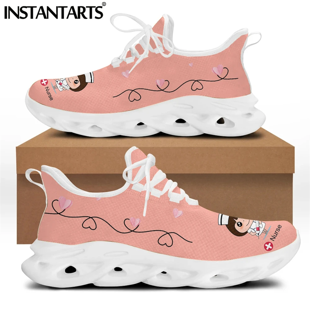 

Кроссовки INSTANTARTS женские на плоской подошве, дышащие, на шнуровке