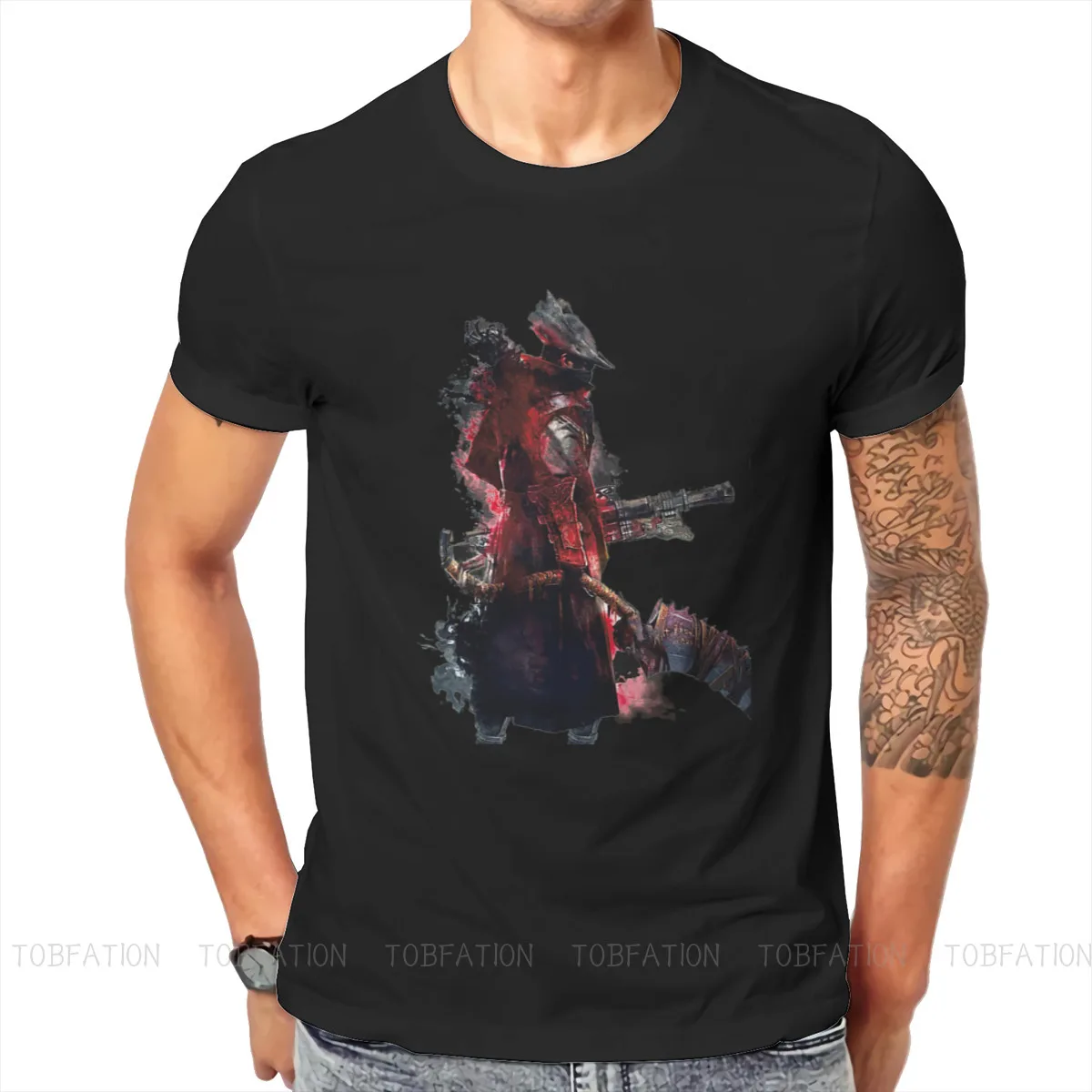 

Bloodborne ARPG Game Hunter Print Tshirt New Arrival Graphic Men Alternative Summer Men's Streetwear Cotton Harajuku T Shirt