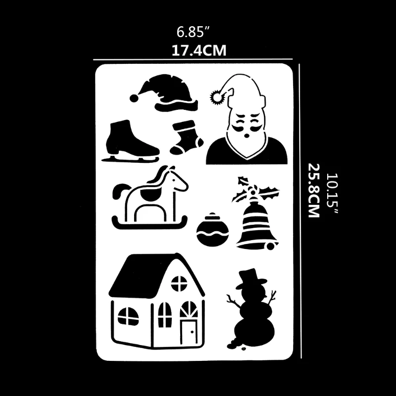 

12Pcs Christmas Santa Painting Stencil Kit DIY Drawing Stencils Templates for Painting on Wood Wall Home Decoration