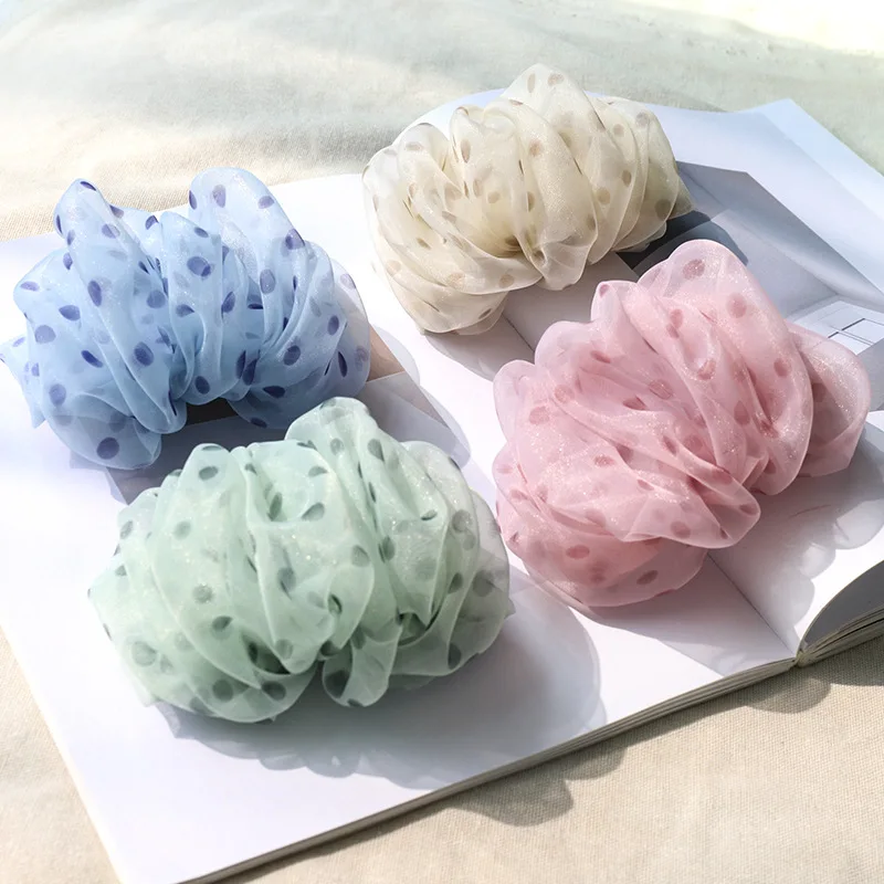 

Korea Fashion Chiffon Flower Hair Clip Spring Summer Women Kids Hairpin Hair Grip Horsetail Clip Gauze Hairpin Hair Accessories