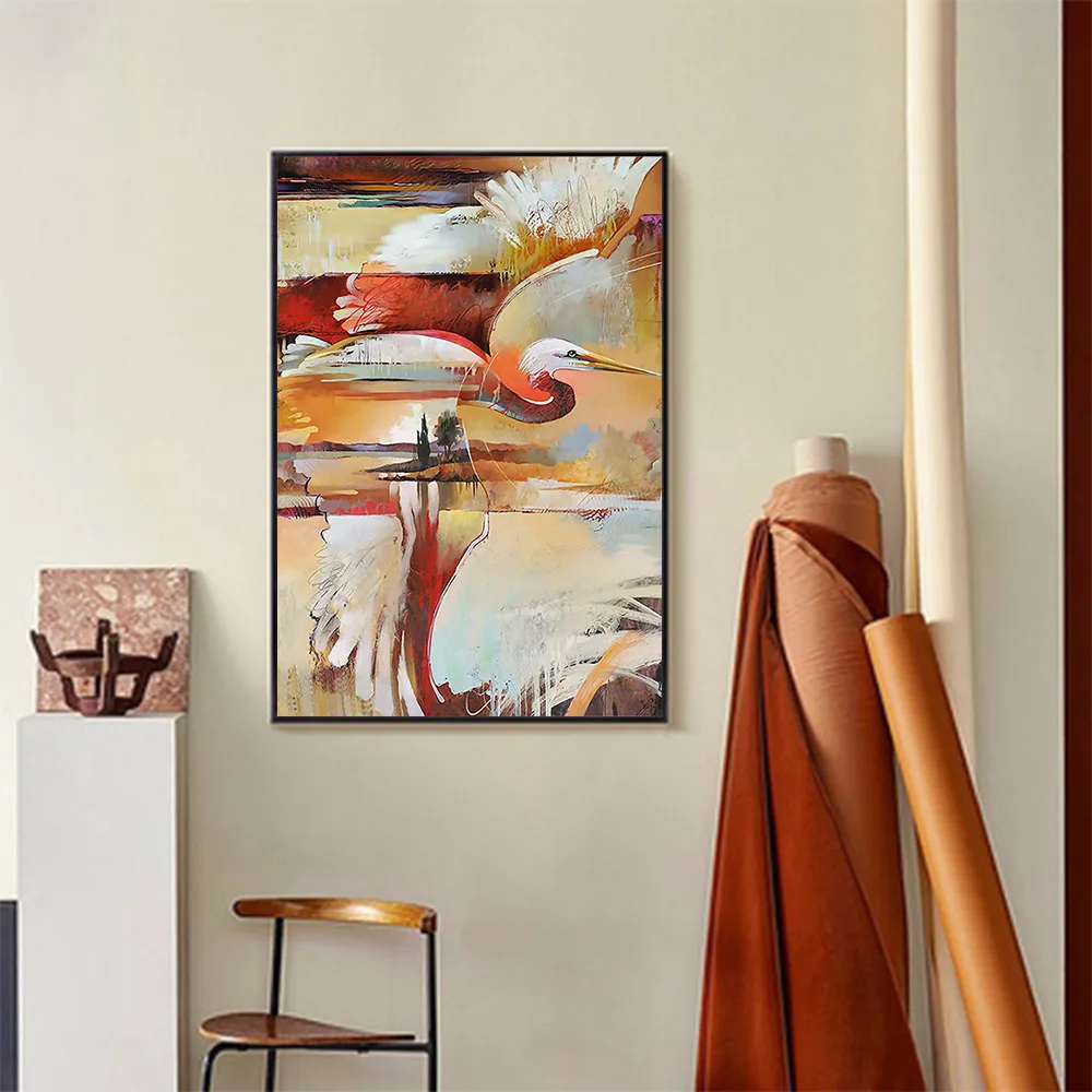 Heron Алмазная с изображением птицы живопись маслом животное круглая полная дрель