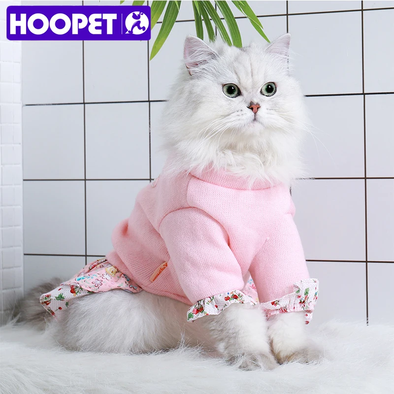 HOOPET Одежда для кошек собак осень зима теплая одежда для домашних животных свитер платье для маленьких собак кошки костюм для чихуахуа кошка пальто костюм