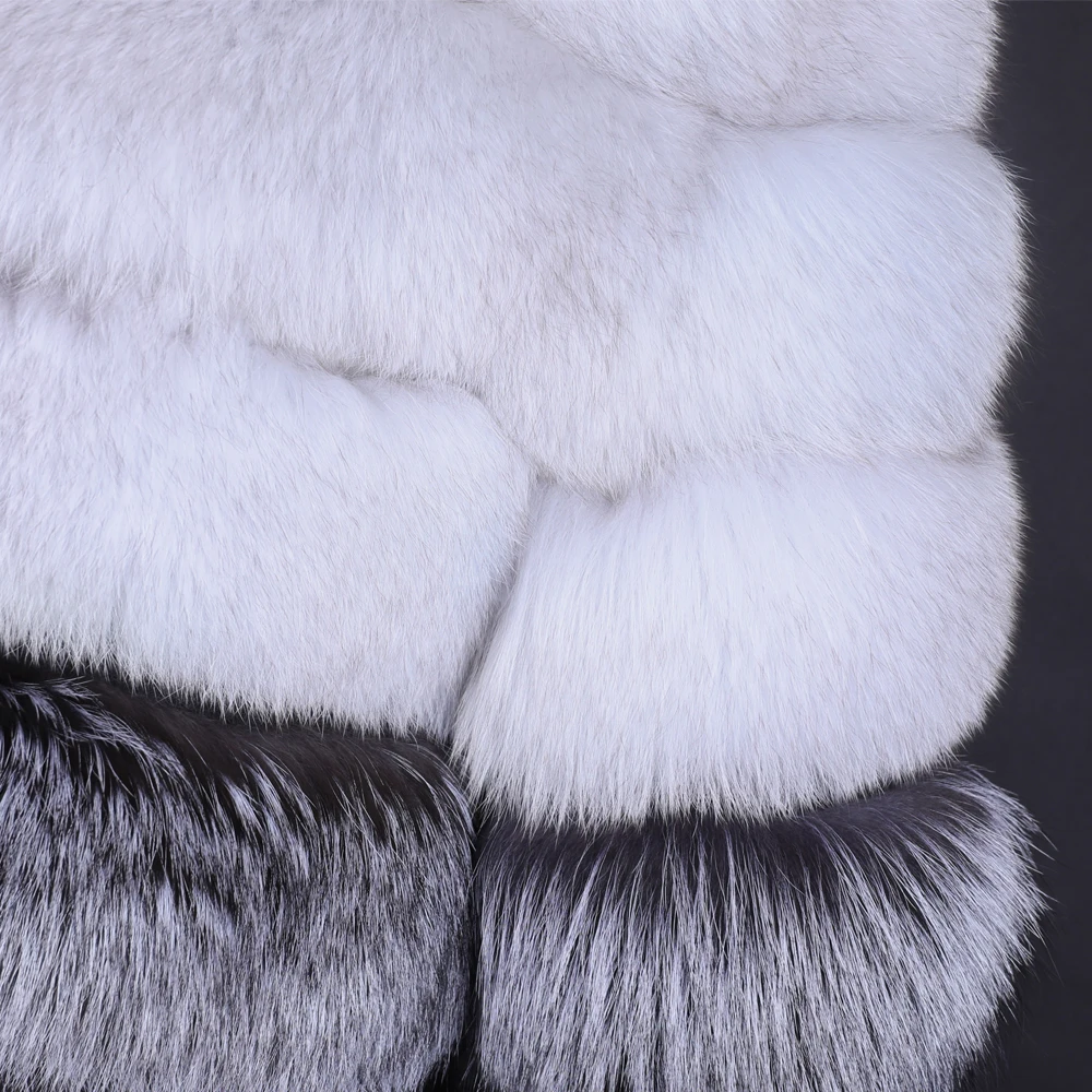 Women's Winter Coat Real Fox Fur Jacket Luxury Natural Fur Clothes Thick Warm Collar Down Jacket Party Sexy Nightclub Child 2022