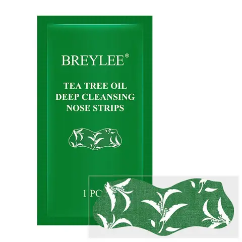 Пластырь для удаления черных точек BREYLEE, 1 шт., масляная эссенция чайного дерева, Глубокая чистка носа полоски пор, масло для удаления