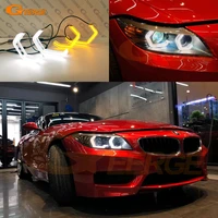 for bmw z4 e89 super bright led 3d hexagon crystal m4 iconic style led angel eyes kit halo rings day light car accessories