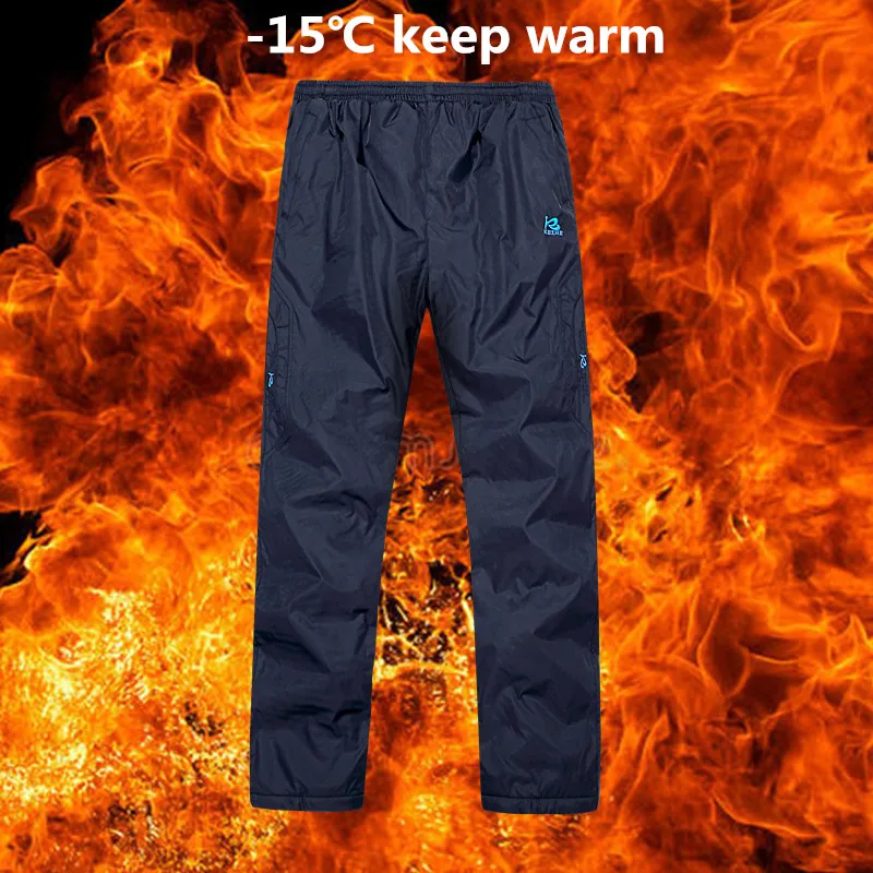 Мужские утепленные бархатные спортивные брюки повседневные водонепроницаемые