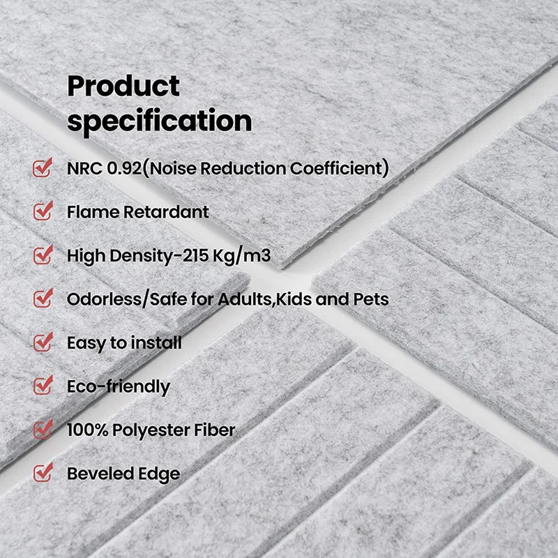 

12 Pcs Sound-Absorbing Panels Sound Insulation Pads,Echo Bass Isolation,Used for Wall Decoration and Acoustic Treatment