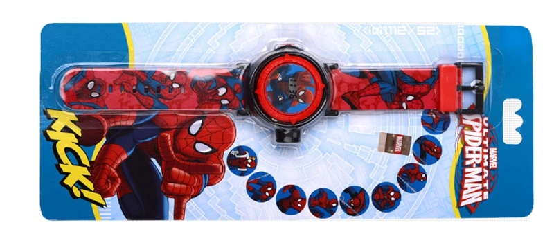 Marvel Ultimate Spider-Man Project 10 Hero узоры удивительные детские спортивные цифровые часы детский проектор Время Дата резиновые часы