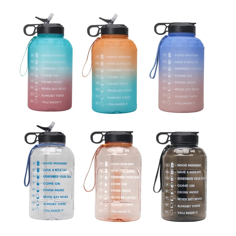 

Water Bottle BPA-Free Sport Bottle Time Markings 6 Colors to Choose for Children