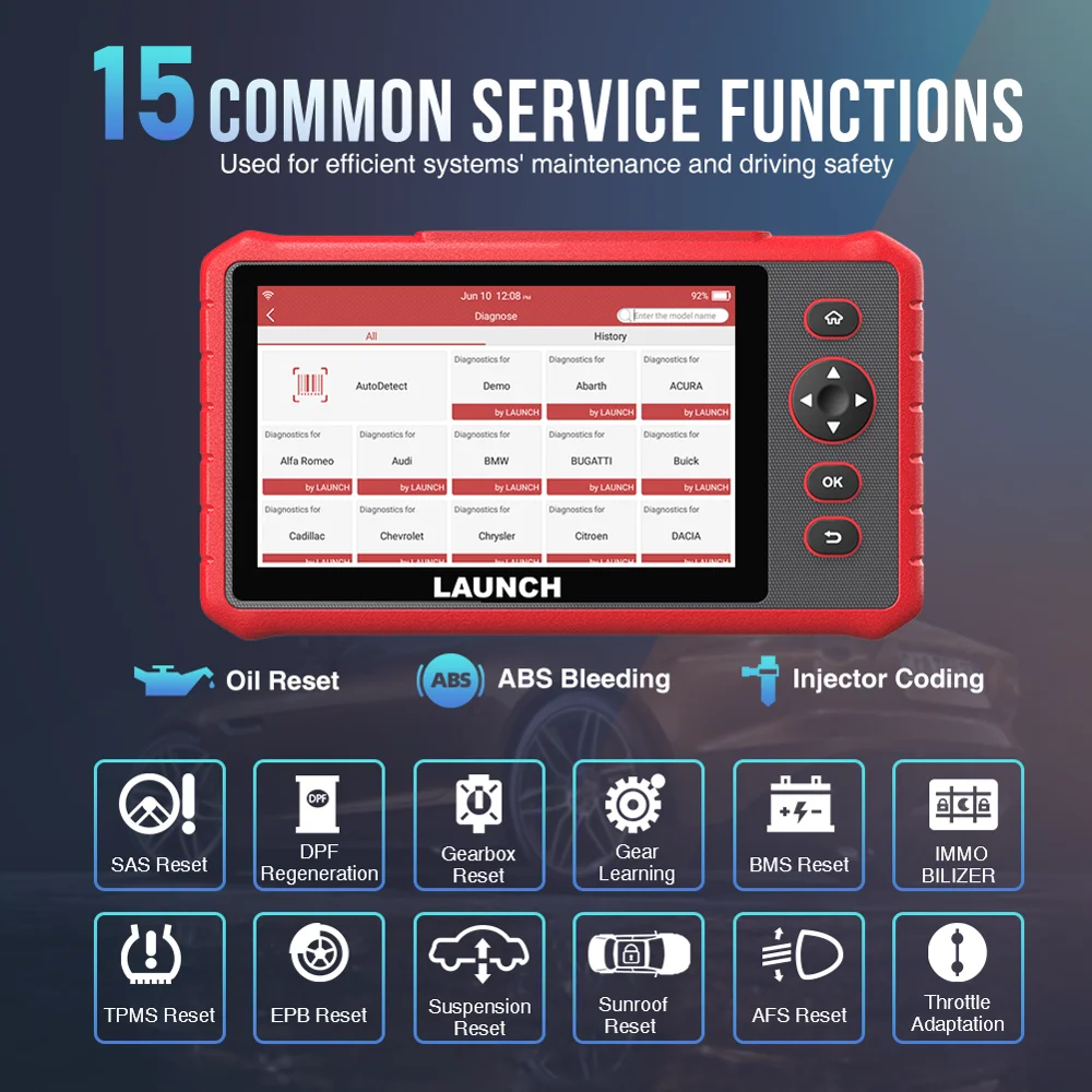 Новейший LAUNCH X431 CRP909X автомобильный диагностический сканер полный obd2 функции
